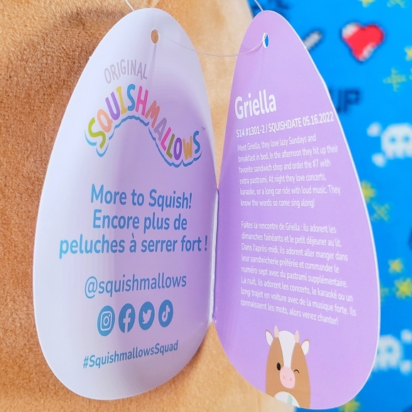 Squishmallow Griella the Cow 14" UltraSoft Easter Holiday Farm Pal Toy Plush NWT - Picture 6 of 6